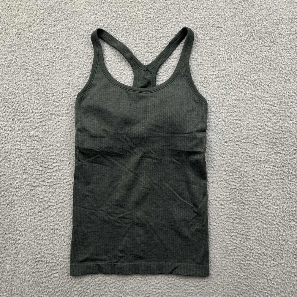 Lululemon Ebb To Street Tank Top Smoked Spruce Green Athletic Athleisure Women 6